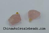 NGP8856 20*25mm - 30*40mm nuggets rose quartz pendants wholesale