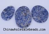 NGP945 5PCS 30-40mm*40-60mm freeform blue spot gemstone pendants