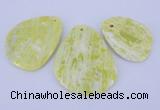 NGP951 5PCS 35-50mm*45-65mm freeform lemon jade gemstone pendants