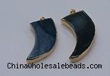 NGP9514 22*60mm - 25*65mm horn agate gemstone pendants wholesale