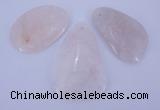 NGP959 5PCS 35-45mm*50-65mm freeform rose quartz gemstone pendants