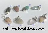 NGP9716 11*16mm arrowhead-shaped  mixed gemstone pendants wholesale