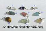 NGP9722 11*16mm horn-shaped  mixed gemstone pendants wholesale