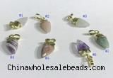 NGP9723 9*15mm arrowhead-shaped  mixed gemstone pendants wholesale