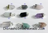 NGP9731 8*16mm sticks-shaped  mixed gemstone pendants wholesale