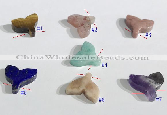 NGP9740 14*14mm fishtail-shaped  mixed gemstone pendants wholesale