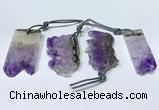 NGP9754 20*40mm-25*45mm freeform amethyst pendants wholesale