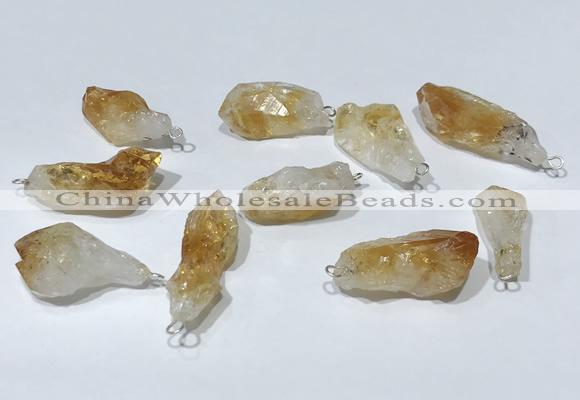 NGP9755 10*16mm-18*25mm freeform citrine pendants wholesale