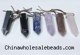 NGP9765 12*40mm-15*55mm sticks mixed gemstone pendants