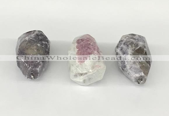 NGP9822 22*35mm - 25*40mm faceted nuggets tourmaline gemstone pendants