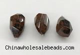 NGP9825 22*35mm - 25*40mm faceted nuggets mahogany obsidian pendants