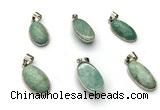 NGP9871 12*20mm oval amazonite pendant