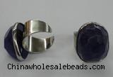 NGR03 18*25mm - 22*28mm faceted nuggets agate gemstone rings