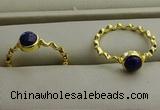 NGR1061 4mm coin lapis lazuli gemstone rings wholesale
