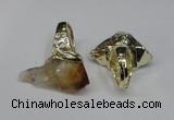 NGR110 18*35mm - 22*40mm faceted nuggets citrine gemstone rings