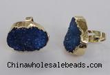 NGR156 22*30mm - 25*30mm freeform druzy agate rings wholesale