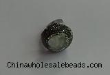 NGR2005 20*25mm flower druzy quartz rings wholesale