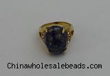 NGR2032 10*15mm faceted oval lapis lazuli gemstone rings