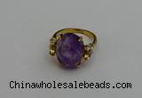 NGR2062 10*15mm faceted oval amethyst gemstone rings wholesale