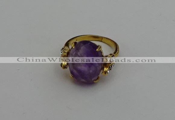 NGR2062 10*15mm faceted oval amethyst gemstone rings wholesale