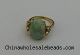 NGR2068 10*15mm faceted oval amazonite gemstone rings