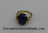 NGR2072 10*15mm faceted oval lapis lazuli gemstone rings