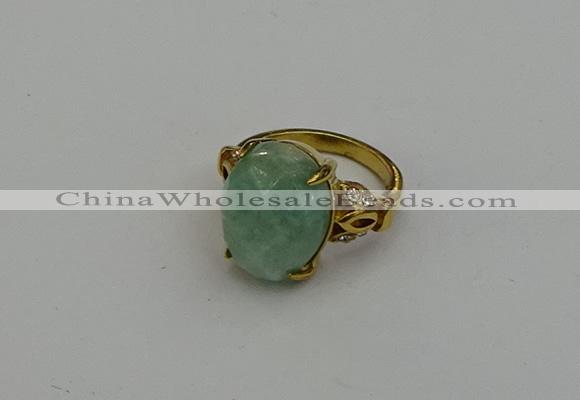 NGR2088 10*15mm faceted oval amazonite gemstone rings