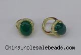 NGR246 13*18mm oval agate gemstone rings wholesale