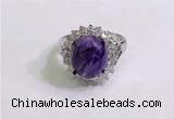 NGR3024 925 sterling silver with 10*12mm oval charoite rings