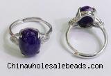 NGR3026 925 sterling silver with 10*14mm oval charoite rings