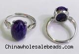 NGR3028 925 sterling silver with 10*14mm oval charoite rings