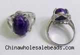 NGR3030 925 sterling silver with 10*14mm oval charoite rings