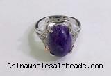 NGR3032 925 sterling silver with 10*14mm oval charoite rings