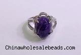 NGR3034 925 sterling silver with 10*14mm oval charoite rings