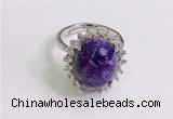 NGR3036 925 sterling silver with 12*14mm oval charoite rings