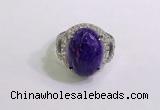 NGR3044 925 sterling silver with 12*16mm oval charoite rings