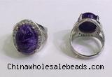 NGR3045 925 sterling silver with 12*16mm oval charoite rings