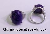 NGR3048 925 sterling silver with 15*20mm oval charoite rings
