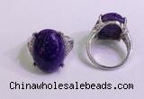 NGR3048 925 sterling silver with 15*20mm oval charoite rings