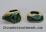 NGR307 25*40mm - 30*35mm freeform druzy agate gemstone rings