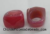 NGR40 20*30*35mm faceted freeform agate gemstone rings