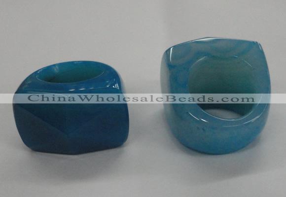 NGR43 20*30*35mm faceted freeform agate gemstone rings