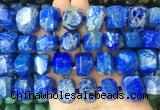 NLBS01 15 inches 12*16mm - 13*18mm faceted nuggets lapis lazuli beads
