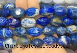 NLBS02 15 inches 12*16mm - 13*18mm faceted nuggets lapis lazuli beads