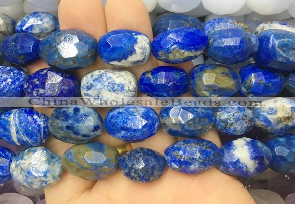 NLBS02 15 inches 12*16mm - 13*18mm faceted nuggets lapis lazuli beads