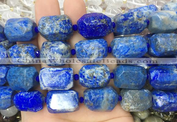 NLBS03 15 inches 13*18mm - 15*20mm faceted nuggets lapis lazuli beads