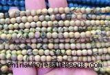 NSBS05 15 inches 4mm round Green Dragon Veins Jasper beads wholesale