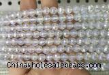 OPBS16 15 inches 6mm faceted round AB-color opalite beads wholesale