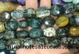 OSBS02 15 inches 12*16mm - 13*18mm faceted nuggets ocean jasper beads