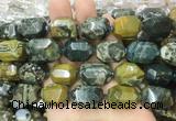 OSBS03 15 inches 13*18mm - 15*20mm faceted nuggets ocean jasper beads
